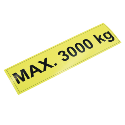 300011LG Informacijska naljepnica - maksimalna nosivost - 3000 kg